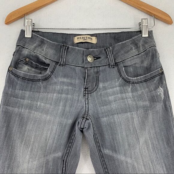 -Heritage 1981 Straight Leg Distressed Jeans 3 - Picture 3 of 11